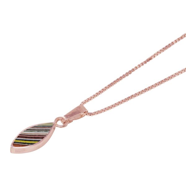 Rose Gold Fordite Pendant