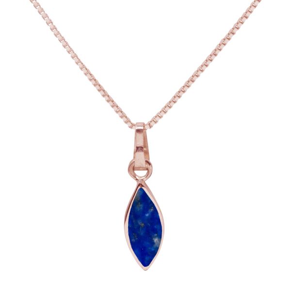 Rose Gold Lapis Pendant