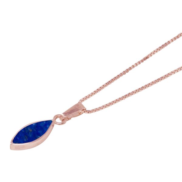 Rose Gold Lapis Pendant