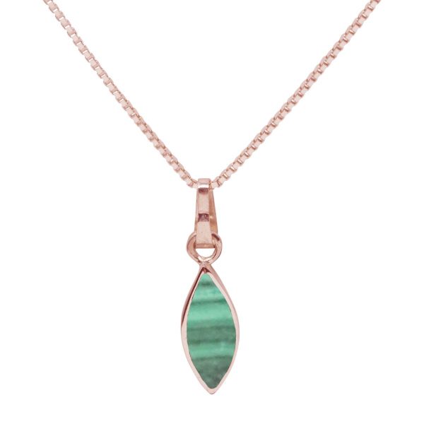 Rose Gold Malachite Pendant