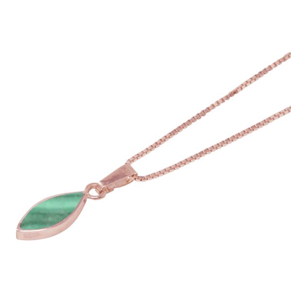 Rose Gold Malachite Pendant