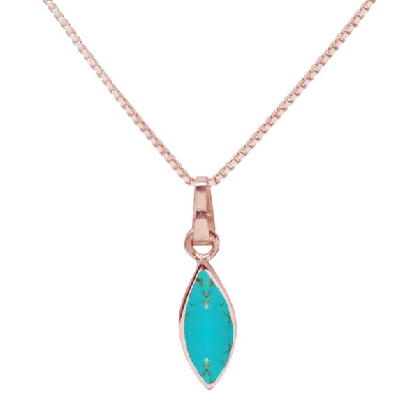 Rose Gold Turquoise Pendant