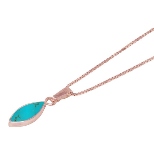 Rose Gold Turquoise Pendant