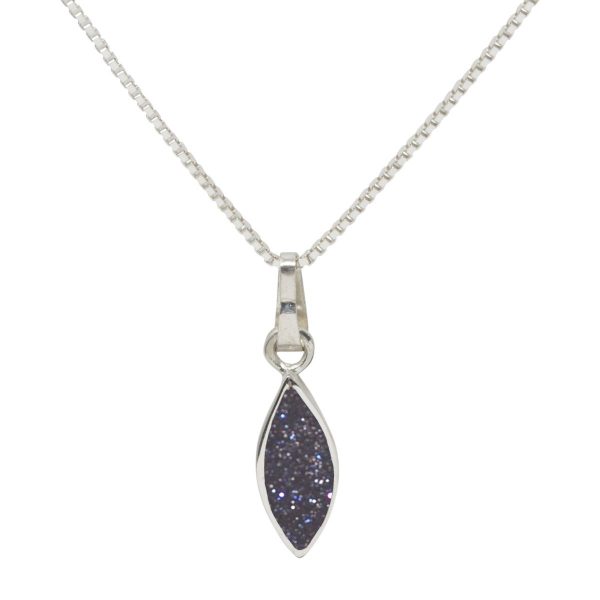 Silver Blue Goldstone Pendant