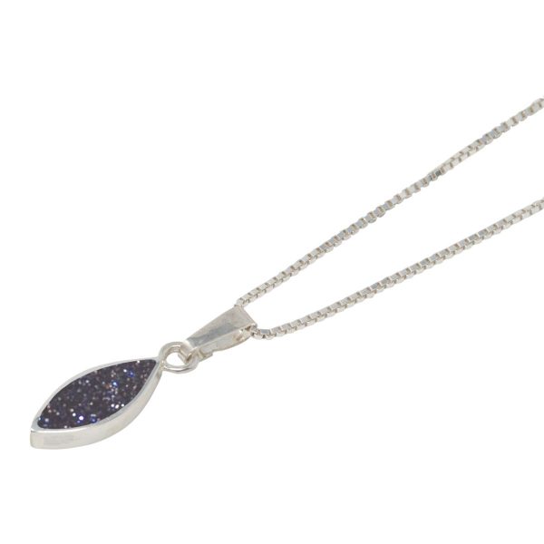 Silver Blue Goldstone Pendant