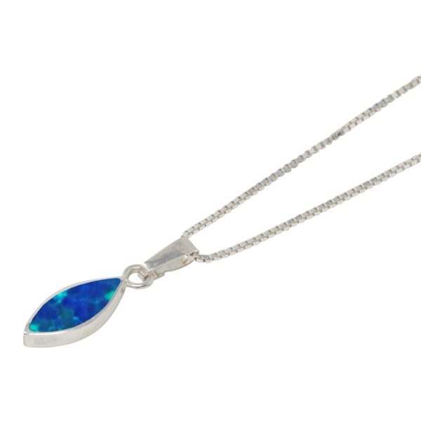 Silver Opalite Cobalt Blue Pendant