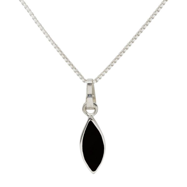 Silver Whitby Jet Pendant