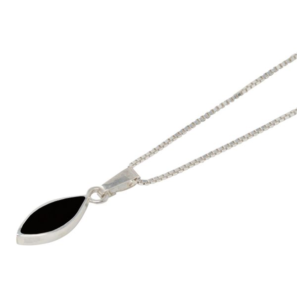 Silver Whitby Jet Pendant