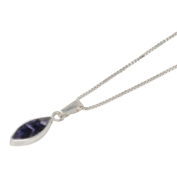 White Gold Blue John Pendant