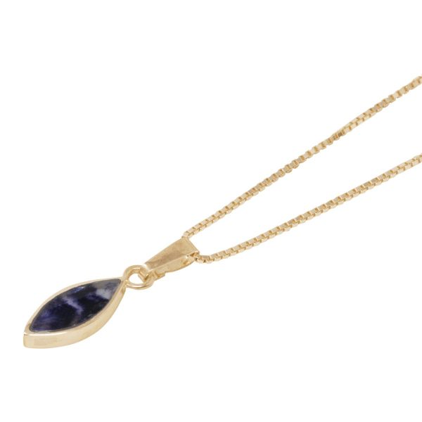 Yellow Gold Blue John Pendant