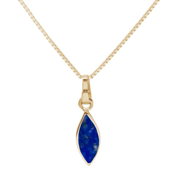 Yellow Gold Lapis Pendant