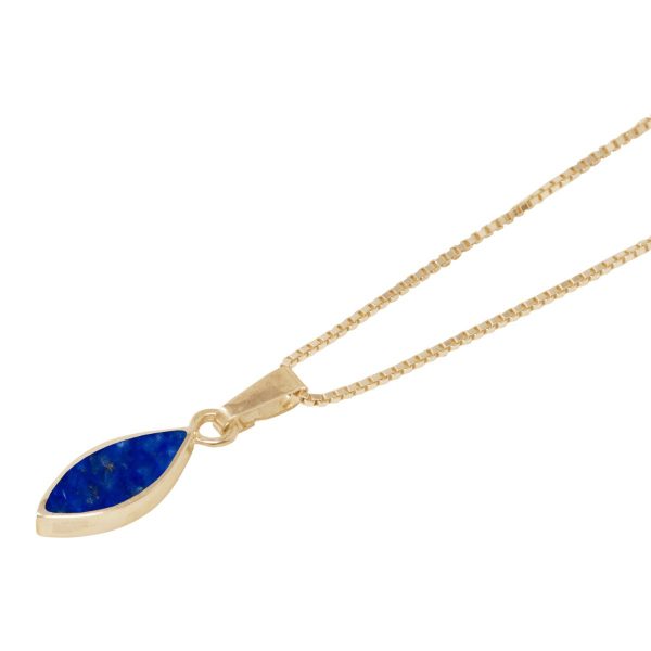 Yellow Gold Lapis Pendant