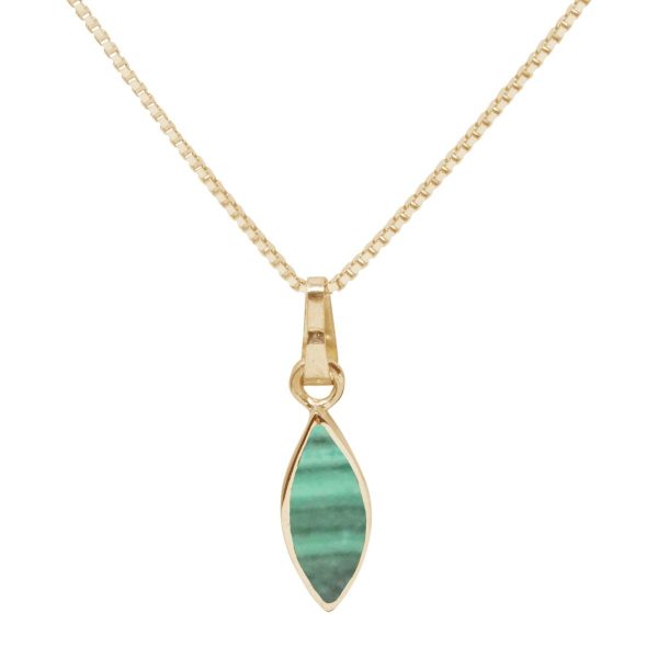 Yellow Gold Malachite Pendant