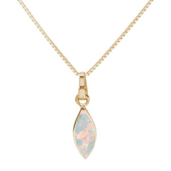 Yellow Gold Opalite Sun Ice Pendant