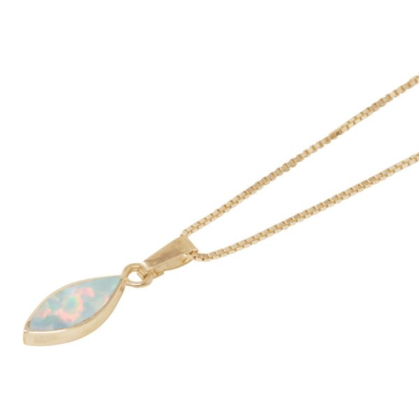 Yellow Gold Opalite Sun Ice Pendant