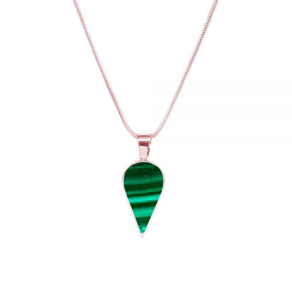 Rose Gold Malachite Pendant