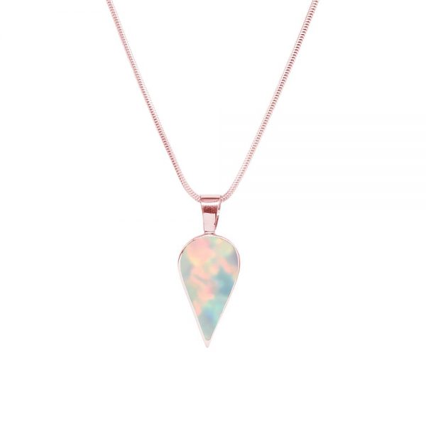 Rose Gold Opalite Sun Ice Pendant