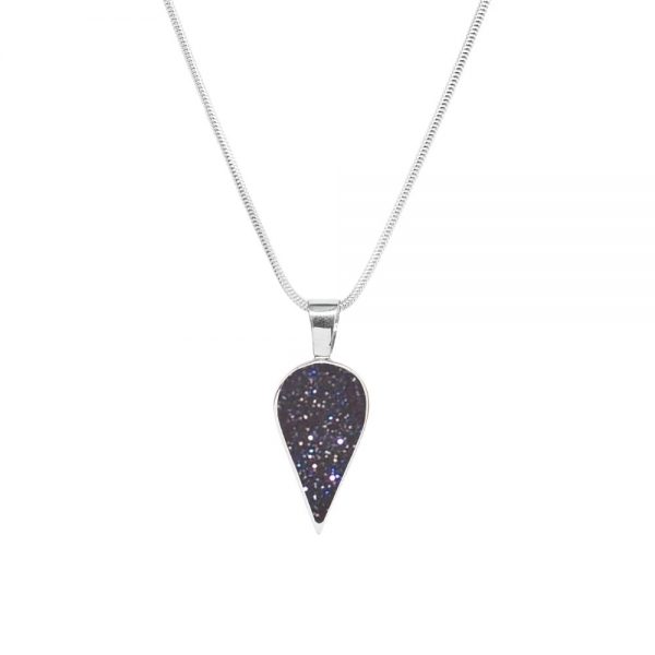 Silver Blue Goldstone Pendant