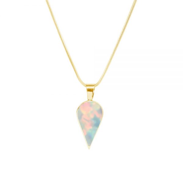 Yellow Gold Opalite Sun Ice Pendant