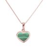 Rose Gold Malachite Heart Shaped Pendant