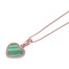 Rose Gold Malachite Heart Shaped Pendant