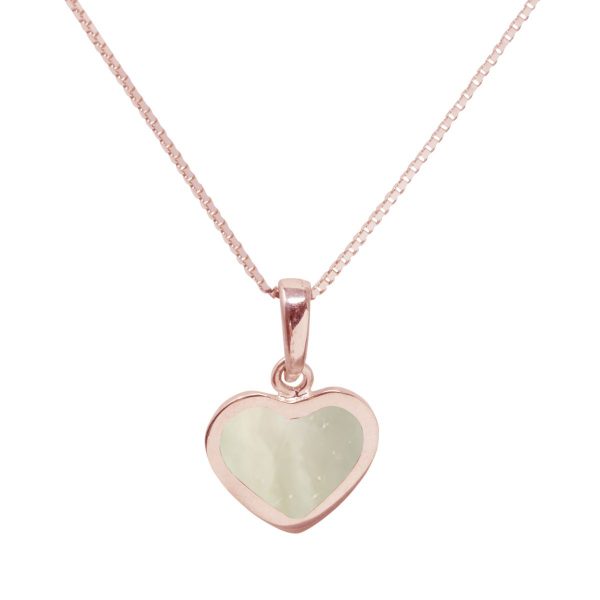 Rose Gold Mother of Pearl Heart Shaped Pendant