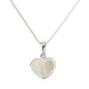 Silver Mother of Pearl Heart Shaped Pendant