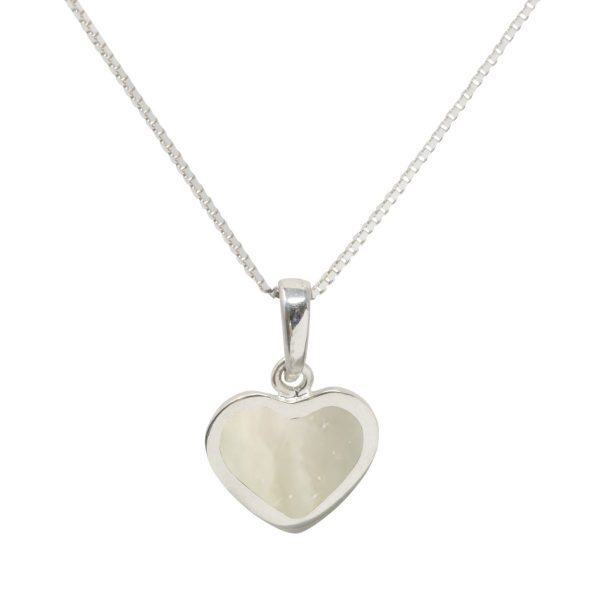 Silver Mother of Pearl Heart Shaped Pendant