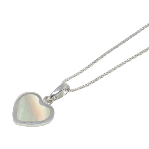 Silver Mother of Pearl Heart Shaped Pendant