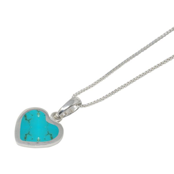 Silver Turquoise Heart Shaped Pendant