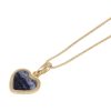 Yellow Gold Blue John Heart Shaped Pendant
