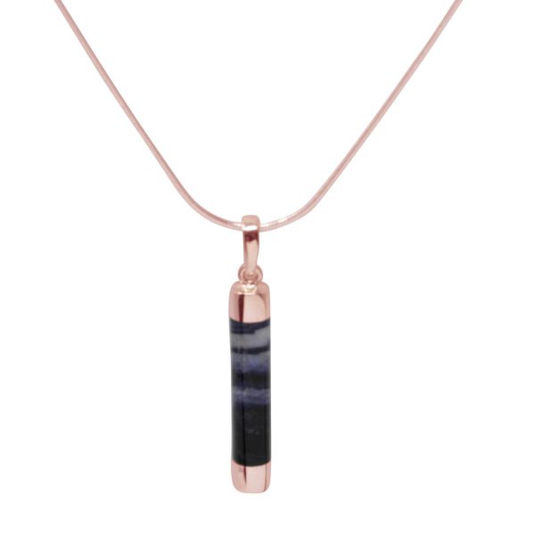 Rose Gold Blue John Pendant