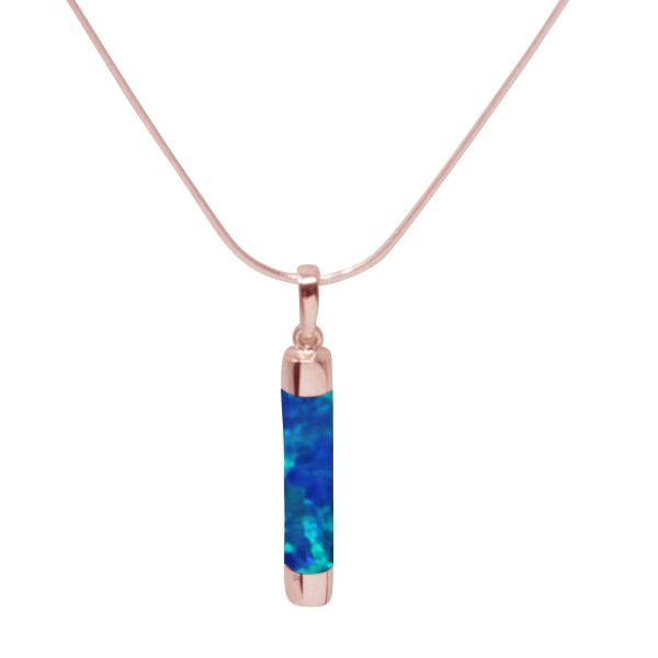 Rose Gold Opalite Cobalt Blue Opalite Pendant