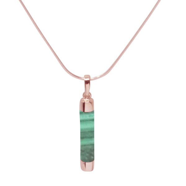 Rose Gold Malachite Pendant