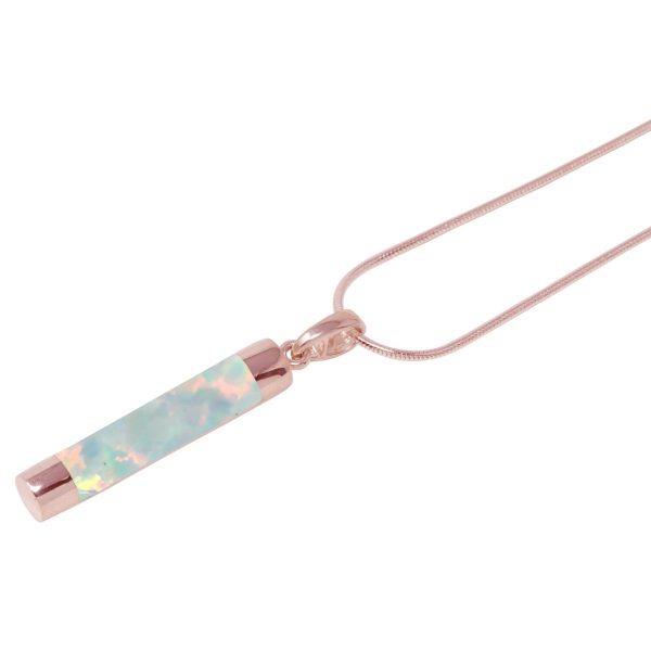 Rose Gold Opalite Sun Ice Tube Pendant