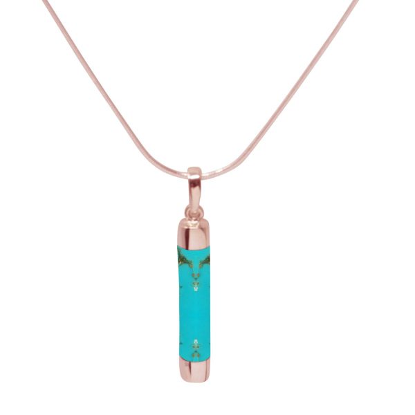 Rose Gold Turquoise Pendant