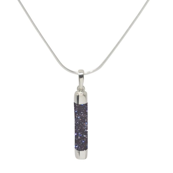 Silver Blue Goldstone Pendant