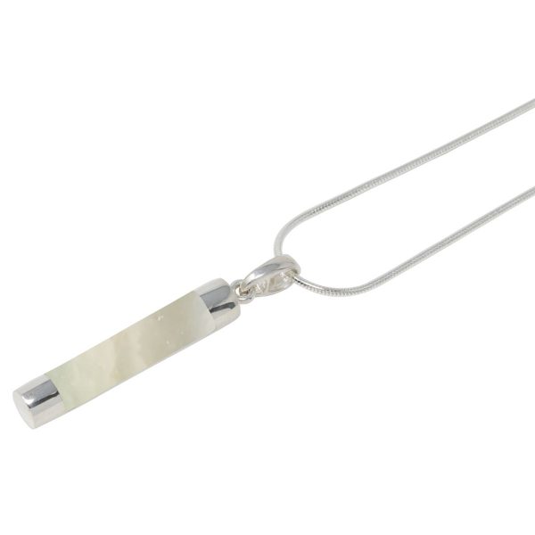 Silver Mother of Pearl Tube Pendant