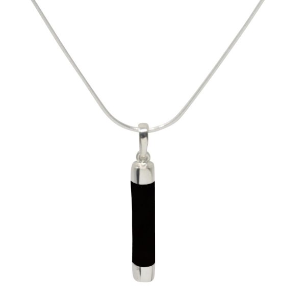 Silver Whitby Jet Pendant