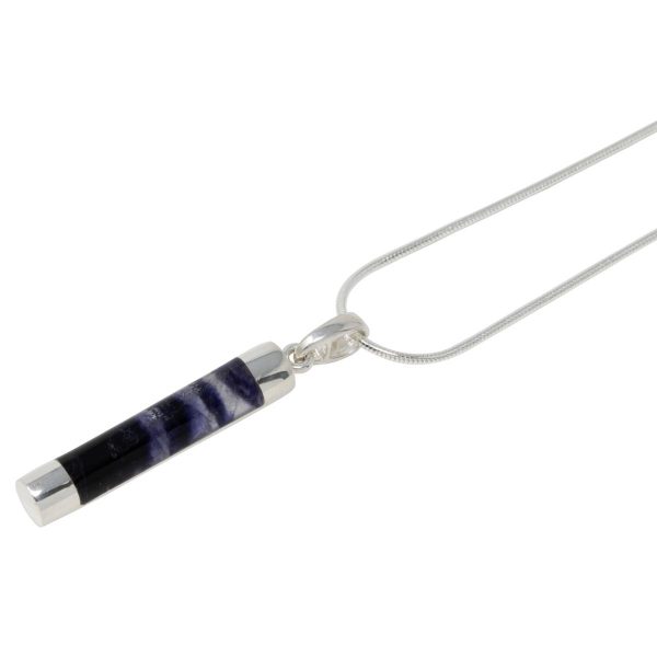 White Gold Blue John Pendant