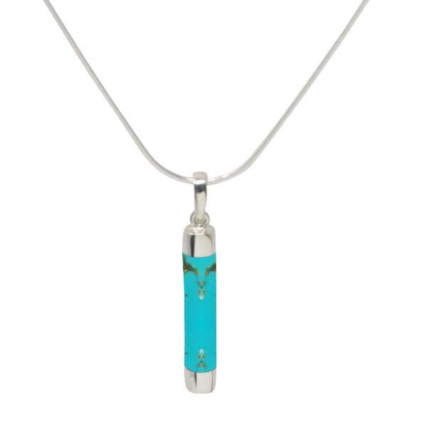 White Gold Turquoise Pendant