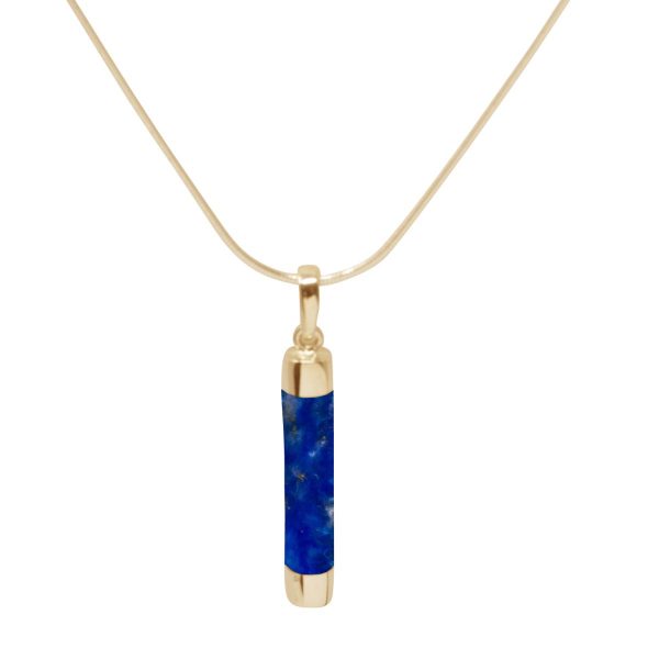 Yellow Gold Lapis Pendant