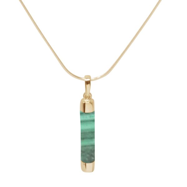 Yellow Gold Malachite Pendant