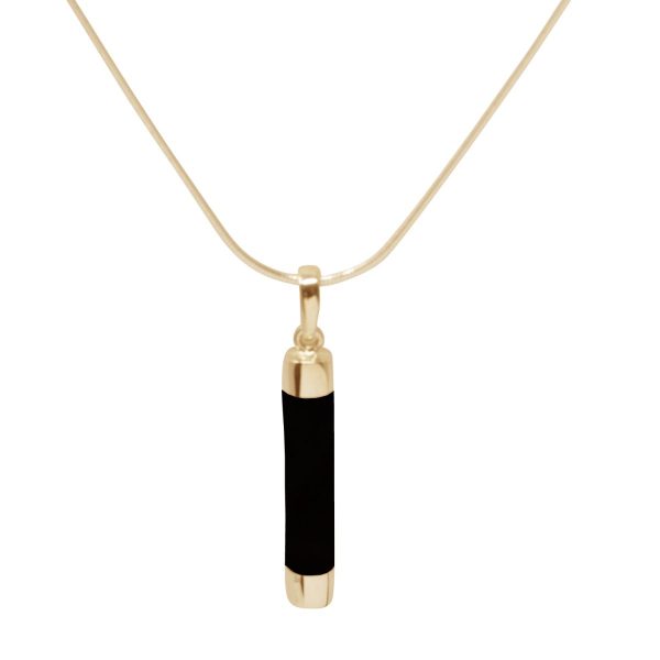 Yellow Gold Whitby Jet Pendant