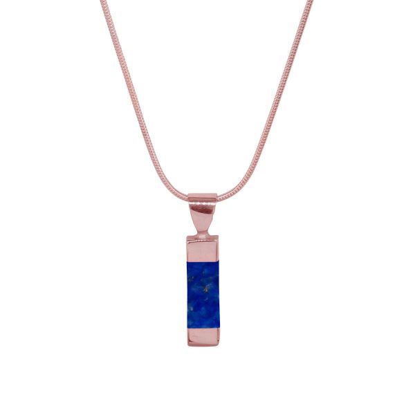 Rose Gold Lapis Pendant