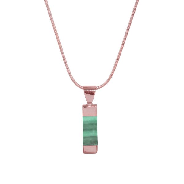 Rose Gold Malachite Pendant