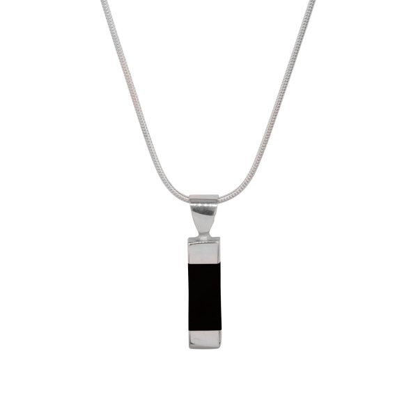 Silver Whitby Jet Pendant