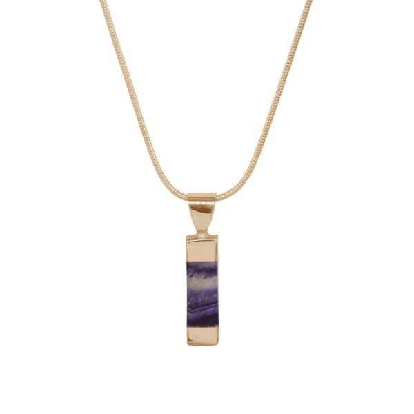 Yellow Gold Blue John Pendant