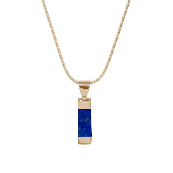 Yellow Gold Lapis Pendant