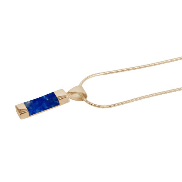 Yellow Gold Lapis Pendant